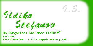 ildiko stefanov business card